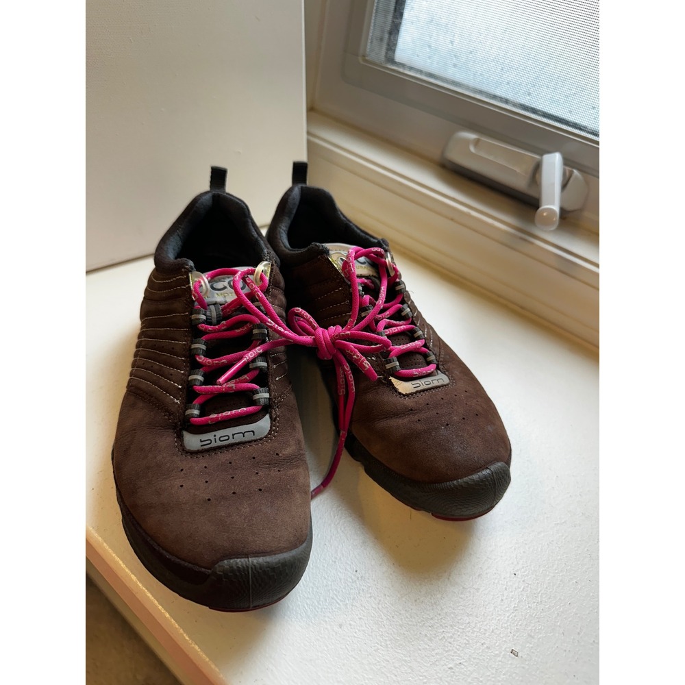 ECCO Biom Train Natural Motion Brown  Leather Sneakers Womens Size 37 US 6-6.5